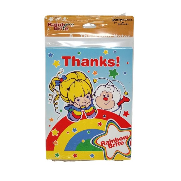 Hallmark Party Express Rainbow Brite Thank You Cards - Picture 1 of 3